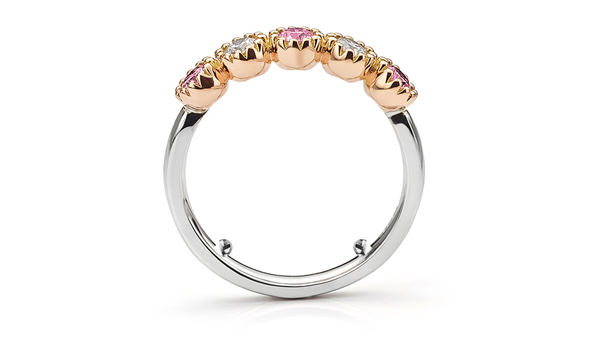 Skinny fingers and big knuckles sometimes require pips to be added to a ring, especially when the wearer suffers with arthritis. 