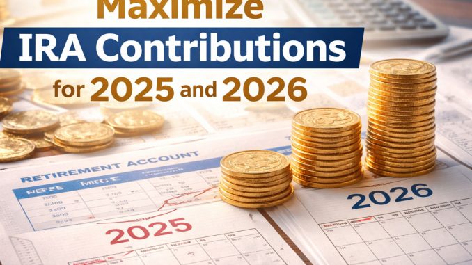 maximize your gold IRA contributions for 2025 and 2026