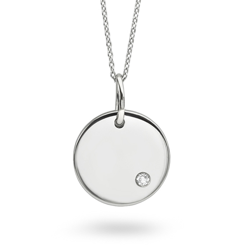 april birthstone disc necklace
